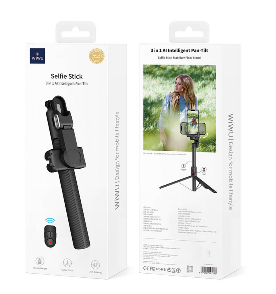 WIWU SE009 3 IN 1 AI INTELLIGENT PAN-TILT