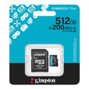 Kingston MicroSD 512GB Canvas Go Plus / With Adapter / Black