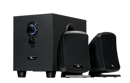Xtech XTS-420 Augury USB Speaker - 3.5mm / 2.1 Channel Stereo / 10Watts / Black