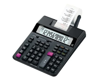 Casio HR-150RC Reprint &amp; Check Calculator - 12 Digits, Black