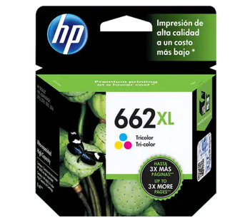 [HPE-PRT-INK/TON-CZ106AL-TR-320] HP 662XL Tricolor Cartuchos de Tinta