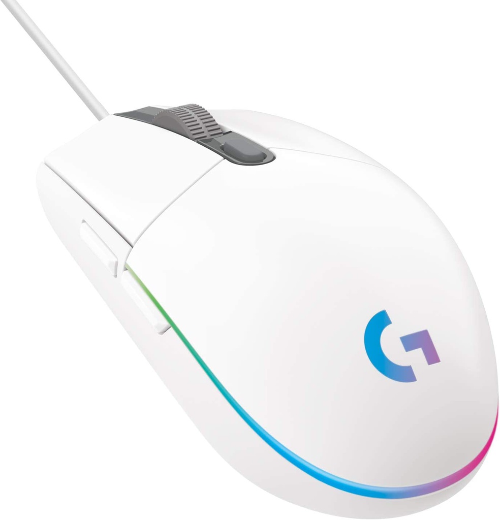 Logitech G203 - LightSync Wired Gaming Mouse / USB / RGB / White
