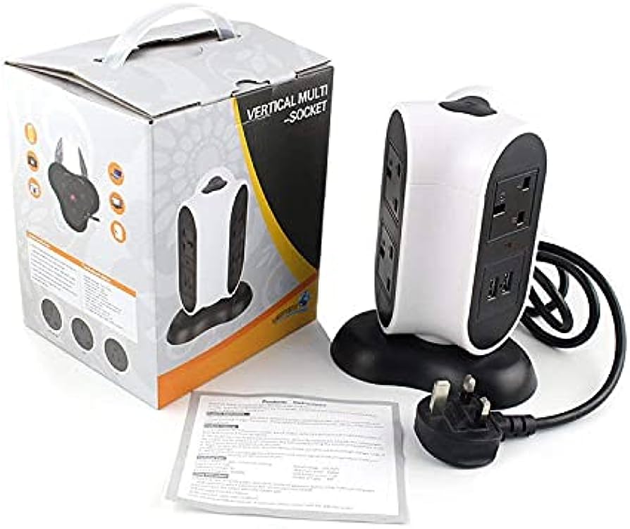 GENERIC JW701 Vertical Multi-Socket 7 Outlet