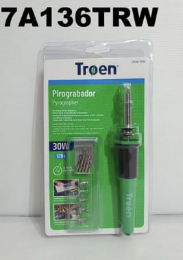 Troen 7A136-TRW Cautil para Soldar (Pirograbador) de 30W - Verde
