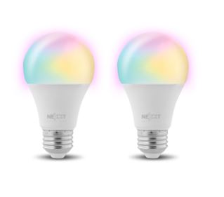 Nexxt NHB-C1102PK - Smart LED Bulb / 2PK / RGB / Wifi / 110V / White