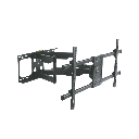 Klip KTM-956 - Articulated Tilt and Swivel Mount for TV / Up 90" / Up To 132 Pounds / Black 