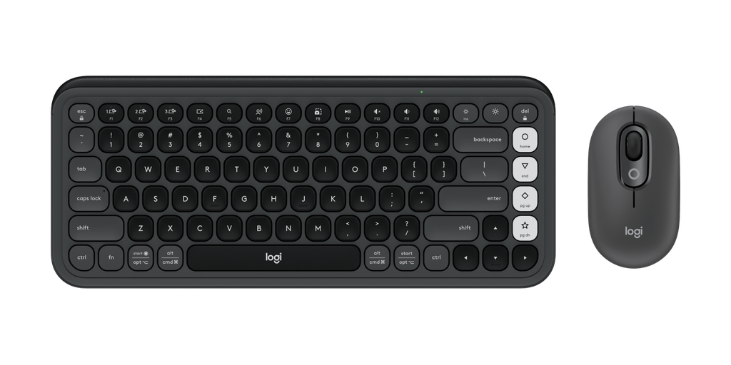 Logitech Pop Icon Combo - Keyboard &amp; Mouse Wireless y Bluetooth Multi Plataforms / Black / Spanish