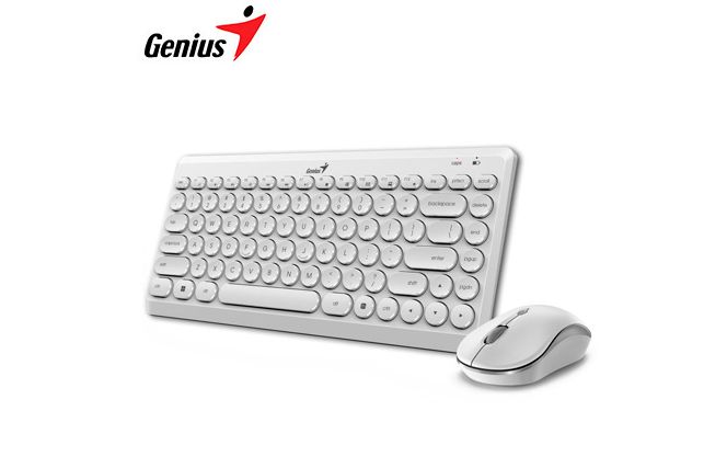 Genius Q8000 - Combo Teclado y Ratón Luxemate / Español / Blanco