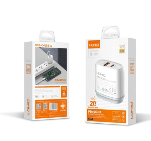 LDNIO Q229 20W Power Charger with Cable / White
