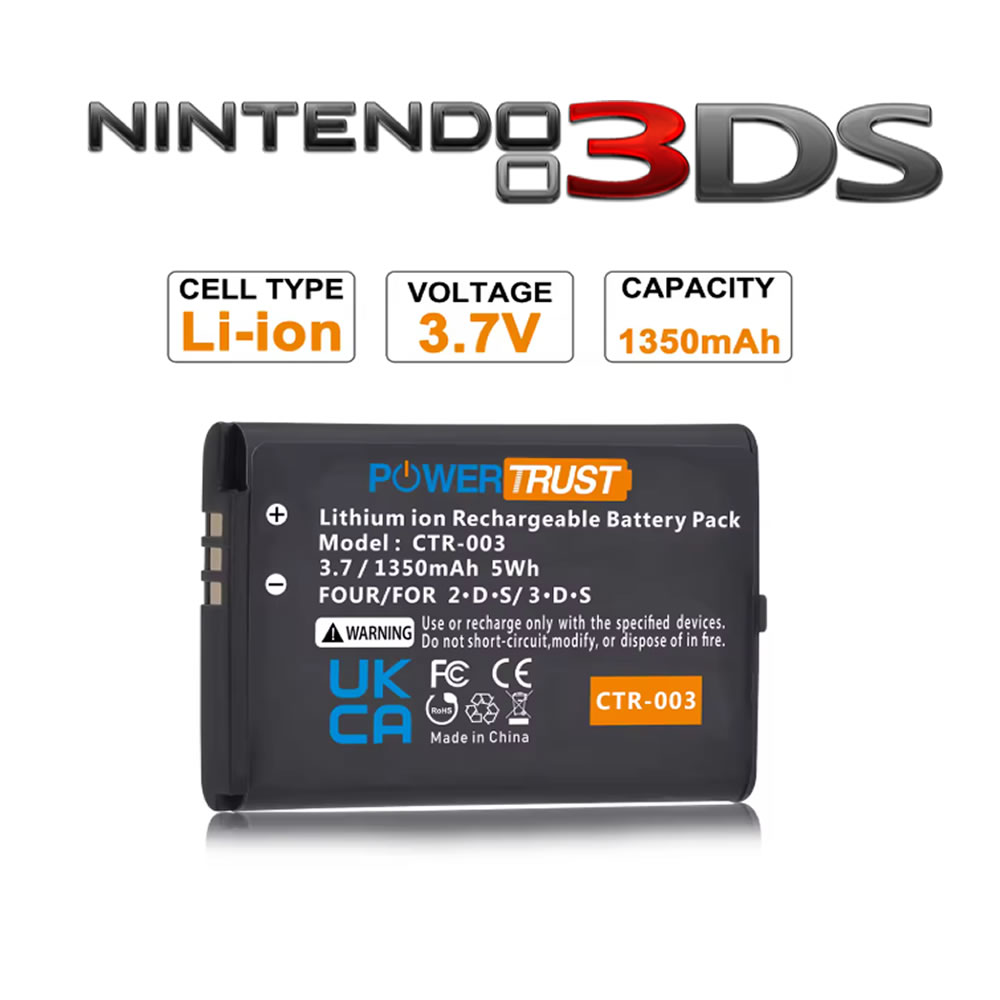 PowerTrust Bateria PT-CTR-003 Reemplazo para Nintendo 3DS