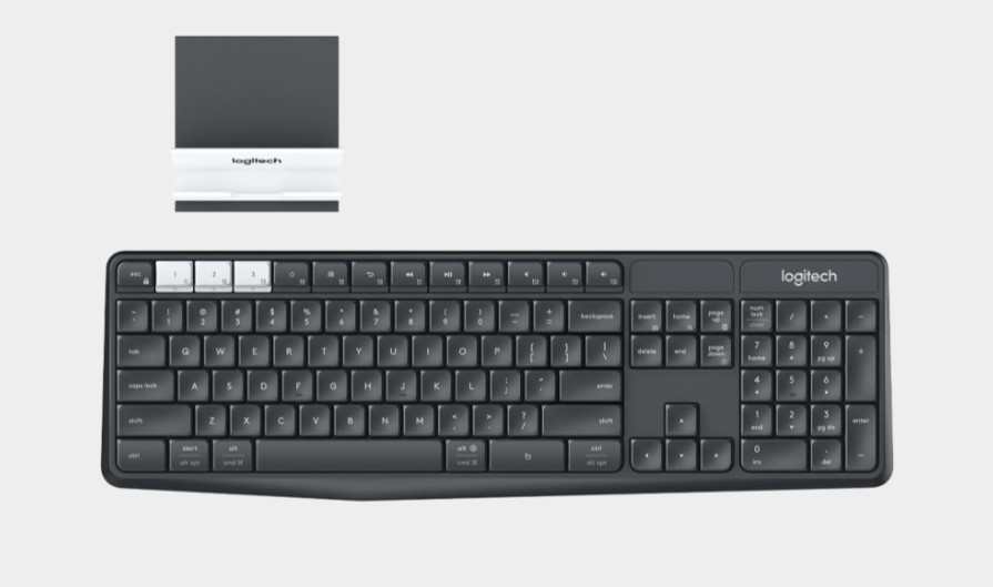 Logitech 920-008165 Wireless Multi-Device Keyboard K375S / Bluetooth / Spanish / Black  