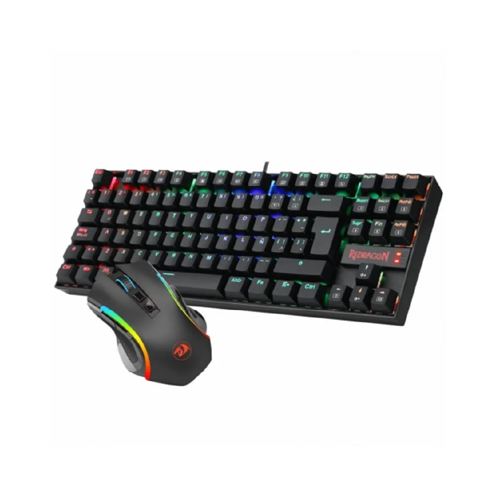 REDRAGON Gaming Essential Combo - Backlit LED TKL Mechanical Gaming Keyboard + Mouse