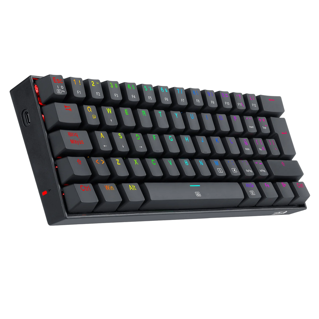 REDRAGON DRAGONBORN Teclado Gaming Mecánico 60% - USB,  Switch Red / Black