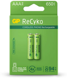 GP AAA ReCyko Rechargeable 850mAh 2 PAK