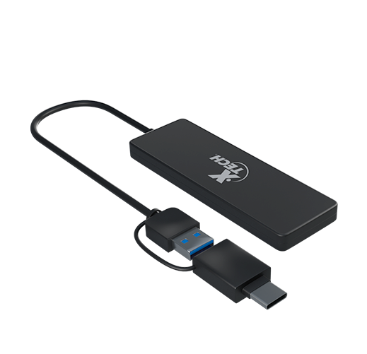 XTech XTC-390 -USB-A/USB-C HUB 4-port USB3.0