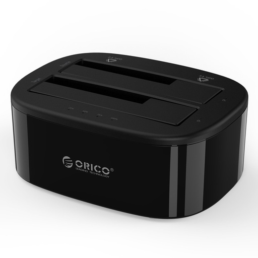 [ORI-STO-HDD-6228US3-BK-421] ORICO 6228USC 2-Bay Offline Clone Hard Drive Dock - 3.5" &amp; 2.5" / USB3.0 / Black