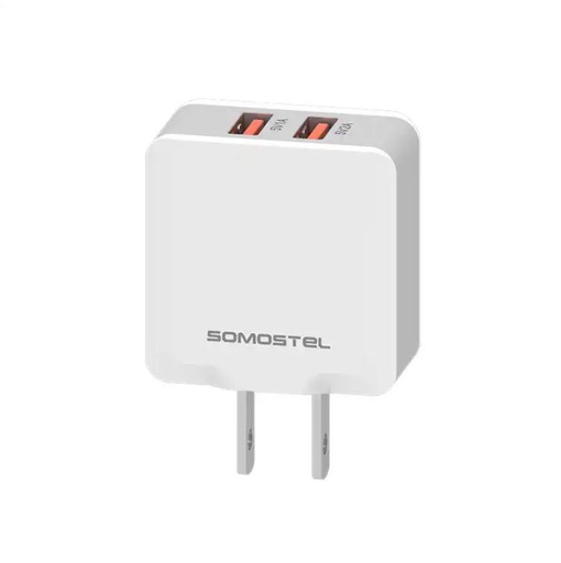 [SMT-CEL-CHG-SMSA13-NA-323] SOMOSTEL SMS-A13 2.1A Dual USB Quick Charger