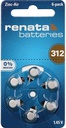Renata Battery PR41 #312 1.45v 6 Pack 