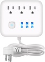 Genérico EL01 - Regleta / 3*Enchufles / 3 USB / Extensión 3 ft / Blanco