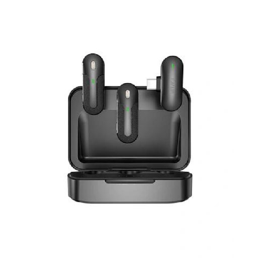 [WIWU-GAM-MIC-WM002-BK-324] WIWU WM002 Microfono Inlambrico con receptor Tipo-C +2 Microfonos