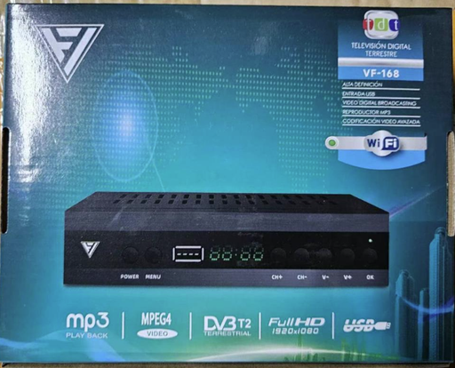 [VF-HOM-TVB-VF168-BK-324] VF-168 Cajilla Digital para Canales Nacionales