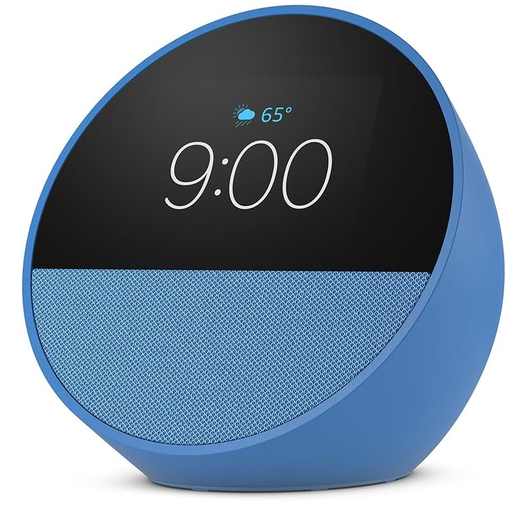 [AMA-MSC-GAD-ECHOSPOT-BL-424] Amazon Alexa Echo Spot - Despertador inteligente con sonido vibrante y Alexa / Azul Oceánico