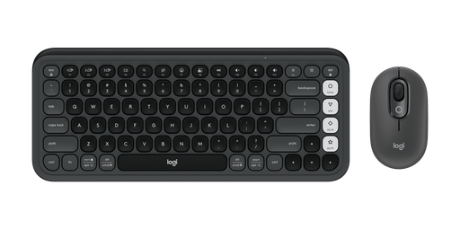 [KYM-COM-LOG-920013052-BK-424] Logitech Pop Icon Combo - Keyboard &amp; Mouse Wireless y Bluetooth Multi Plataforms / Black / Spanish