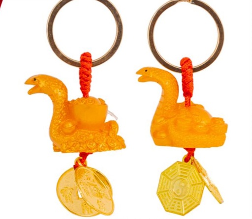 [GEN-MSC-KEYSNAKECOIN-NA-125] Lucky Snake/Coin Keychain