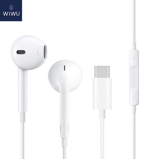[WIWU-GAM-MIC-EB303-WH-125] WIWU  EB303 Type C wired Earphone /White