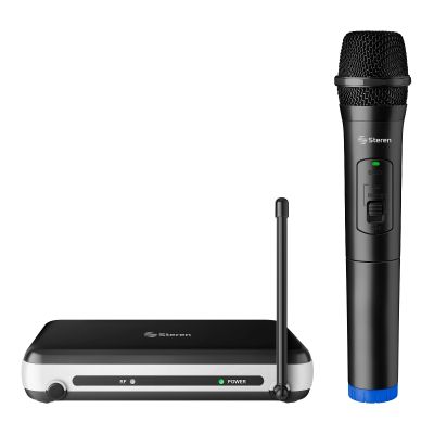 [MIC-CON-STE-WR806UHF-BK-125] Steren Micrófono Inalambrico de Mano Profesional UHF - hasta 70m, TRS