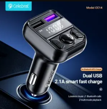 [CEL-MSC-ACC-CC14-BK-225] Celebrat CC14 - Tramsmisor  FM Para Auto /Negro