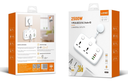 LDNIO SC2413 Regleta 2 ENCHUFES +1USB-C+3USB-A
