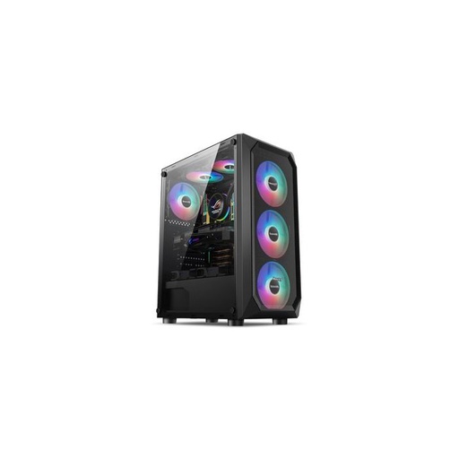[HUNT-COM-DESK-HUNTERV-BK-225] Huntkey HUNTER V  Caja ATX ​​(sin ventilador) - Negra