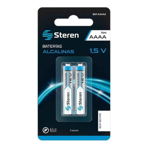 [BAT-CON-STE-AAAA2-NA-225] Steren AAAA Alkaline Battery 1.5V - Dual Pack
