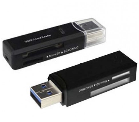 [HAV-ACC-ACC-C304-BK-225] Havit HV-C304 - Lector De Tarjetas De Memoria  / USB 3.0 / microsd/SDXC/MMC