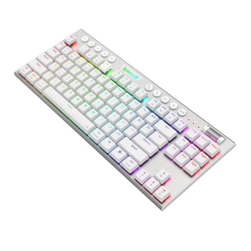 [KYM-GAM-RED-K621WRGB-WH-225] REDRAGON HORUS TKL Teclado Gaming RGB Mecánico Inalambrico - 2.4GHz, BT, USB / Blanco