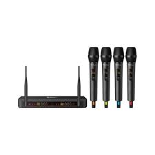 [MIC-CON-STE-MIC8040-BK-225] Steren Kit de 4*Micrófono Inalambrico de Mano Profesional UHF - hasta 90m, TRS+XLR, Bateria Recarcable, Estuche Rigido