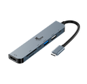 Xtech XTC-571 - Adaptador multipuerto 7 en 1 con conexión USB-C / HDMI + PD + USB-C + USB2.0 + USB3.0 + TF + SD