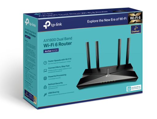 [NET-WIR-TPL-AX23-BK-325] TP-LINK Archer AX23 Router Inalámbrico de Wi-Fi 6 Doble Banda AX1800